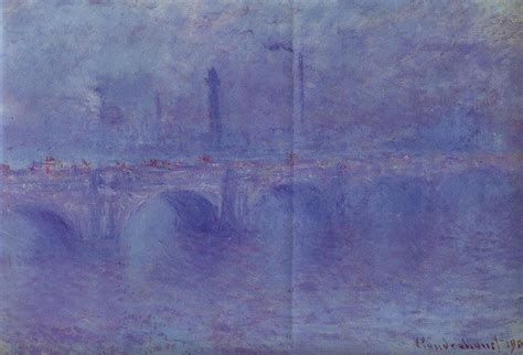 Waterloo Bridge, Effect of Fog - Claude Monet - WikiArt.org - encyclopedia of visual arts