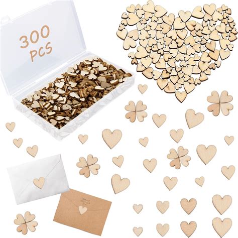 50 Stück Holzherzen Deko Mini Wooden Hearts Holzherzen Verschönerungen