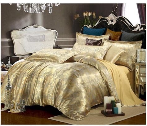 Best Jacquard Silk Bedding Set Luxury 4pcs Satin Bed Set Duvet Cover