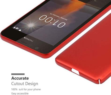 Cadorabo Hoesje Voor Nokia 1 2018 In METAAL ROOD Hard Case