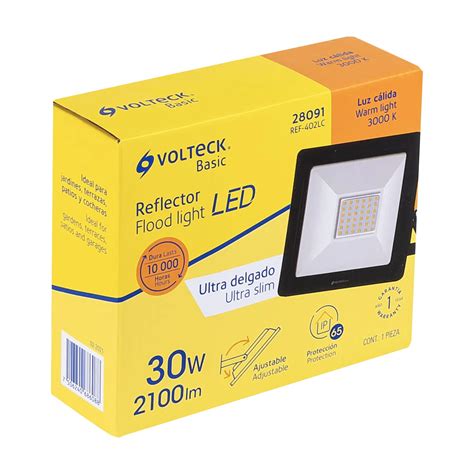 Reflector Ultra Delgado Led W Luz C Lida Volteck Basic