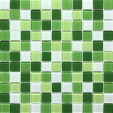 Square Green Glass Mosaic Tile For Kitchen Backsplash And Bathroom Wall