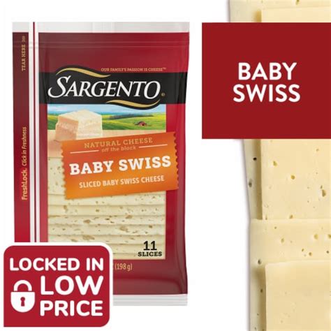 Sargento Baby Swiss Sliced Cheese Slices Oz Frys Food Stores