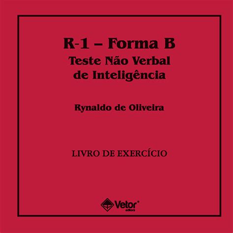 R1 Forma B Teste Não Verbal de Inteligência Kit completo