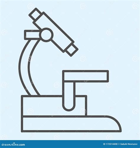 Microscoop Thin Line Pictogram Medische Apparatuur Voor Biochemie En