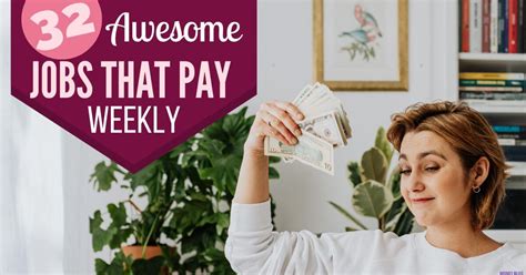 32 Best Jobs That Pay Weekly And What They Pay Per Week Money Bliss