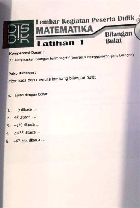 SOLVED Bantu Kak Besok Keburu Di Kumpulin Lembar Kegiatan Peserta