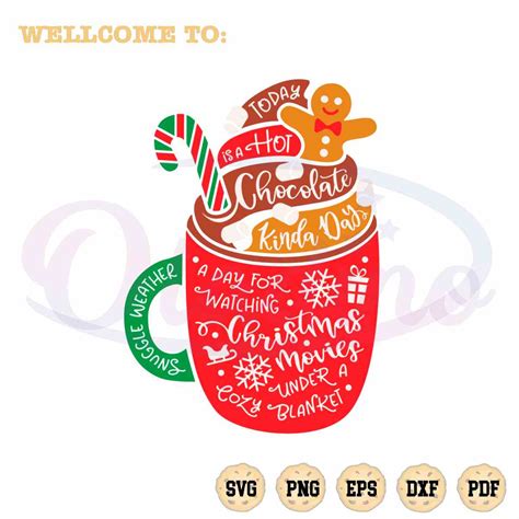 Hot Chocolate Christmas Svg Christmas Movie Cutting Digital File