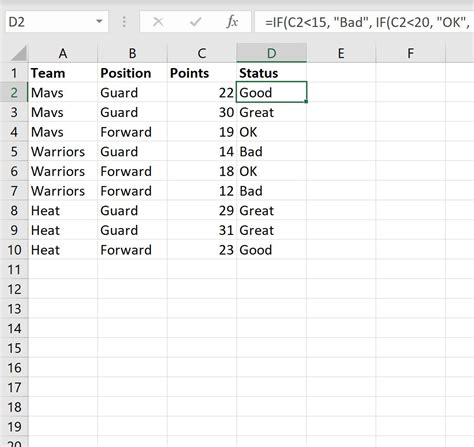 Excel How To Use An If Function With Conditions