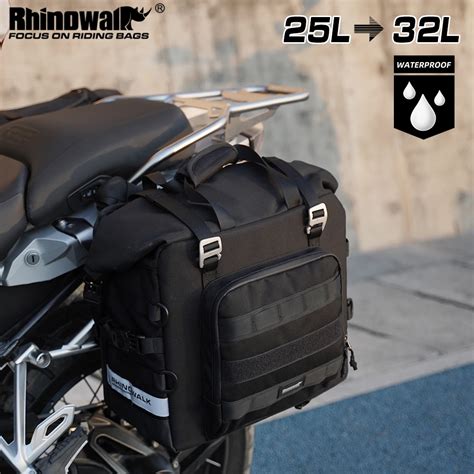 Rhinowalk Motorcycle Saddle Bag Expandable L Quick Release D Cube