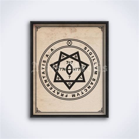 Aleister Crowley A.A. Argentum Astrum Babalon Sigil Poster - Etsy ...