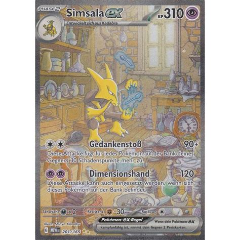 Simsala Ex 201 165 Special Illustration Rare MEW 151 Pokemon Karte Kaufen