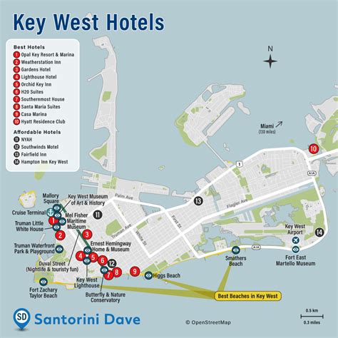 Key West Map Hotel Locations - Stefa Emmalynn