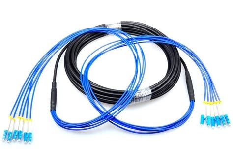 Lc Lc Single Mode Patch Cord Armored 4 Core Optical Fiber Cable For Outdoor