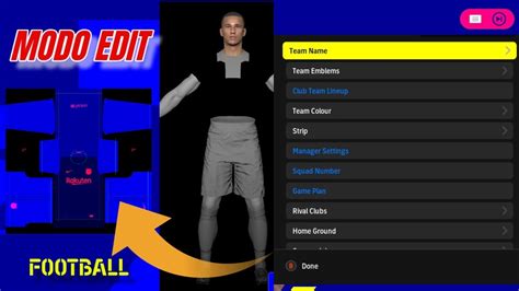 ASI ES EL MODO EDITAR EFOOTBALL 2022 Editar Tecnico DT YouTube