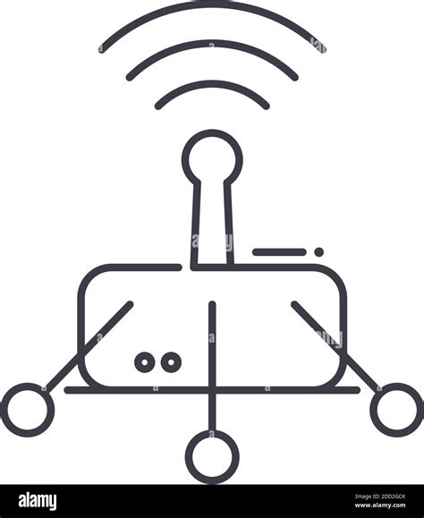 Wifi Hotspot Service Icon Lineare Isolierte Illustration D Nne Linie