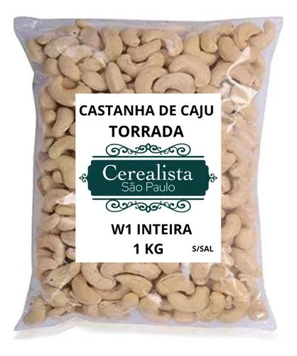 Castanha De Caju Torrada S Sal W Inteira Kg Cerealista Sp Mercadolivre