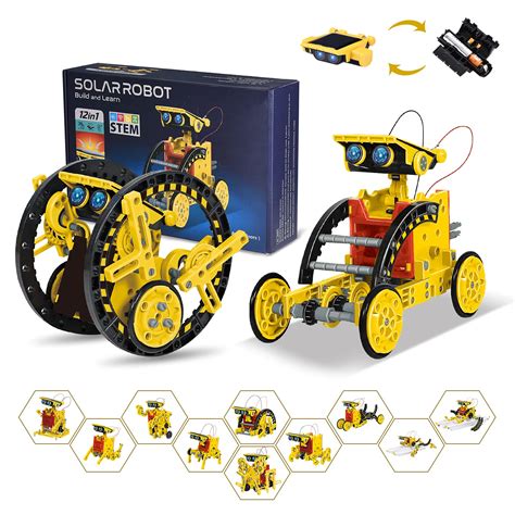 Buy Solar Robot Kit For Kids Age 8 12 Stem Building Toys 12 In 1