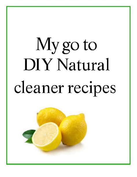 Organic Cleaning Recipes Organic Cleaning Products Diy Natural