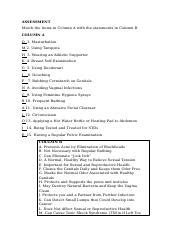 165647 ASSESSMENT Match The Items In Column A With The Statements In