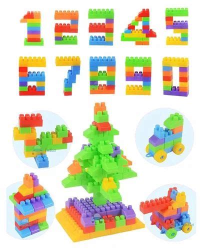 Plastic Building Block Set At Rs 80 Pack Plastic Building Block In