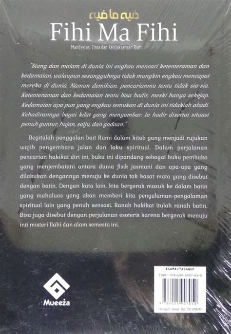 Buku Fihi Ma Fihi Manifestasi Cinta Dan Kebijaksanaan Rumi Bukukita