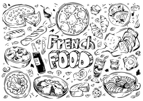 Hand Drawn Vector Illustration Doodle French Food Ratatouille