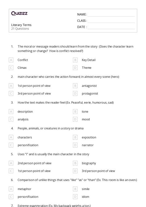 50 Text Analysis Worksheets For 9th Grade On Quizizz Free And Printable