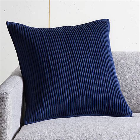 Convey Denim Blue Modern Throw Pillow With Feather Down Insert