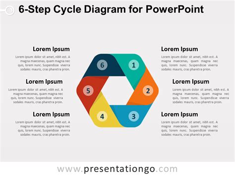 6 Step Circular Process Powerpoint Template Template Walls