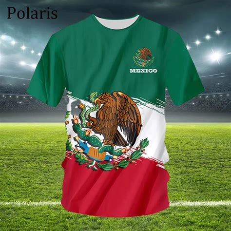 Camiseta De F Tbol Con Bandera De M Xico Ropa De Equipo De F Tbol Con