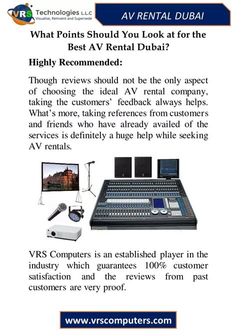 PPT What Points Should You Look At For The Best AV Rental Dubai