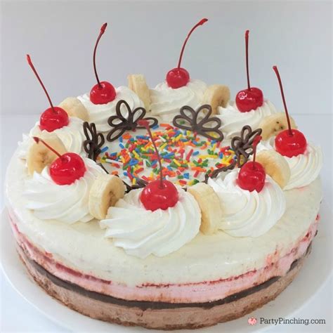 Banana Split Ice Cream Cake