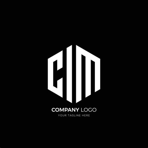 Cim Letter Logo Design Polygon Monogram Icon Vector Template