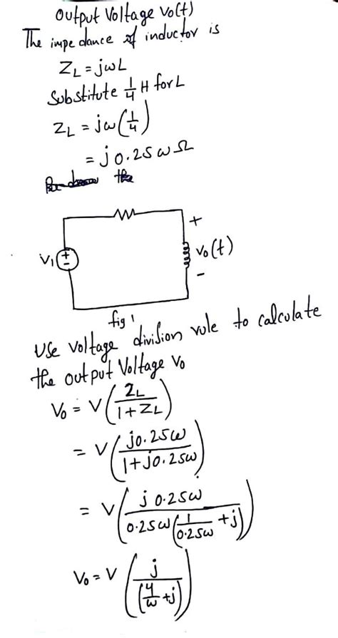 Solved At What Frequency Will The Output Of The Voltage Vot Be