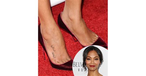 Zoe Saldana Beautiful Celebrity Tattoos Popsugar Beauty Photo 29