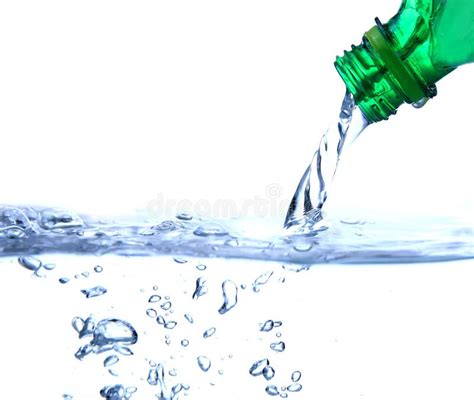 Fresh Water Splashing Out Of Bottle Stock Image Image Of Droplet