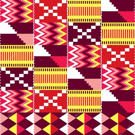 Patr N Sin Costura De Vector De Estilo De Tela Africana Kente Nwentoma