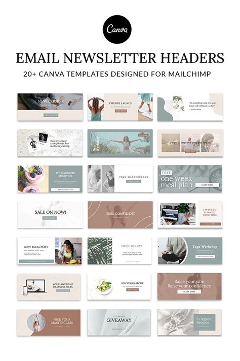 Mailchimp Email Header Templates Email Newsletter Header Etsy Canada