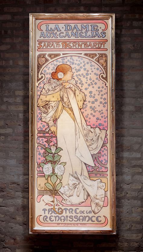 Mucha Dame Aux Camelias Original Vintage Poster Affiche Pl