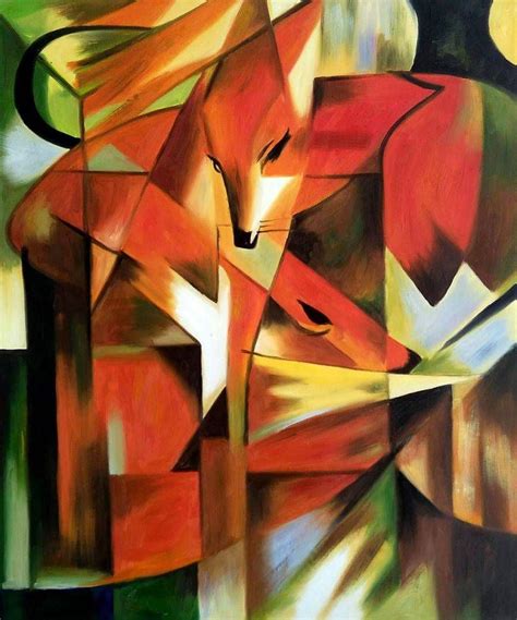 The Fox Franz Marc 1913 Kunst Posters Pastel Schilderijen