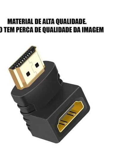 Adaptador Hdmi 90 Graus Curva Em L Macho X Femea Shopee Brasil