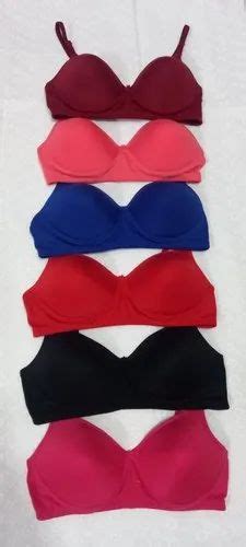 Cotton Hosiery Ladies Maroon Plain Padded Bra Size 30 At Rs 75 Piece