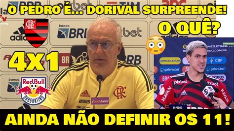 ENTREVISTA DORIVAL JÚNIOR FLAMENGO 4x1 RB BRAGANTINO O PEDRO É