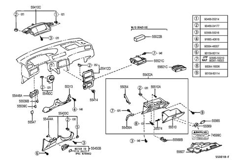 1999-2003 Toyota Solara & Camry Clips Qty: 4 Interior Dash New OEM 9008446007 | Factory OEM Parts