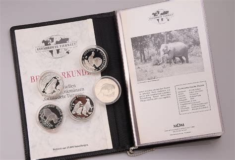 At Auction Collection Silver Coins Gef Hrdete Tierwelt Endangered