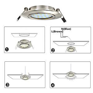 Er Ultra Flach Led Einbaustrahler W Warmwei Deckenstrahler V