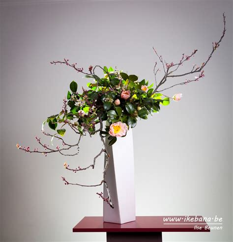 Flowering Spring Branches - Sogetsu ikebana arrangement with Only ...