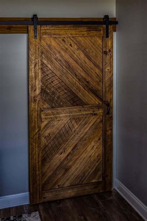 Solid Cypress Sliding Chevron Barn Doors Built To Order Etsy Barn Door Interior Barn Doors