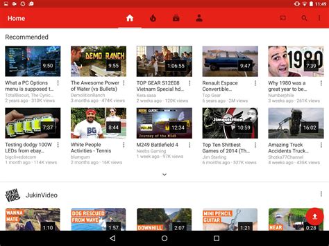 Nuova Interfaccia Di Youtube Per Android Su Tablet Androidworld